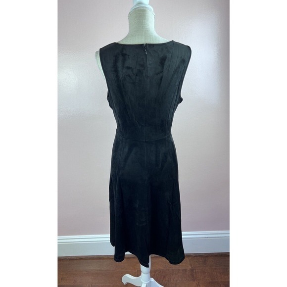 Philosophy Womens Black Faux Suede Sleeveless Dress Size 10 Retail $118‎ - Picture 5 of 9